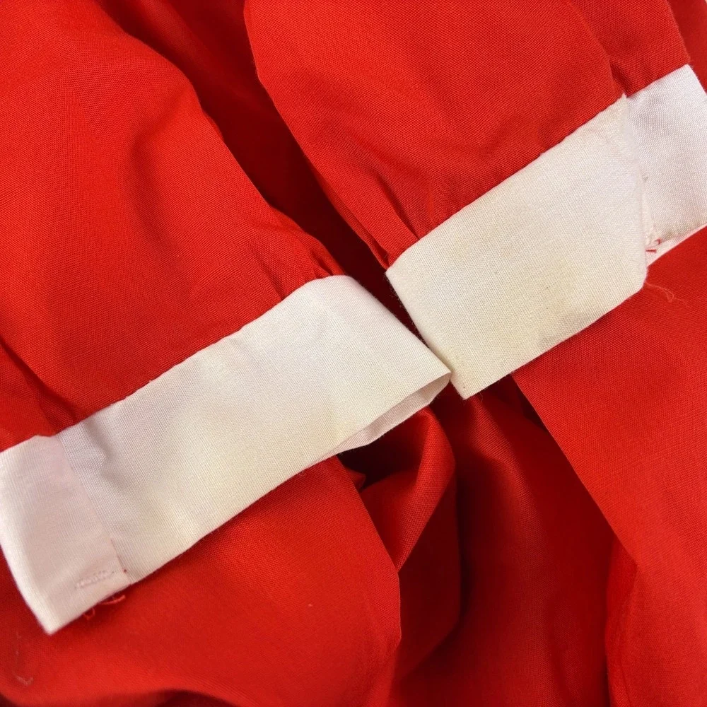 VTG Polly Flinders Embroidered Smocked Dress Sz 6 Red White School‎ Bus Charms